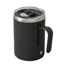 Mug à café magnétique automatique en acier inoxydable noir