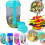 Salatkopp 1000 ml med gaffel og dressingholder 1