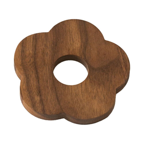 Träunderlägg med lotusrotskivor, 4-pack