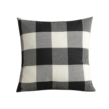 Housse de coussin pour salon, motif à carreaux Buffalo, 45 x 45 cm