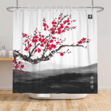 Cherry Blossom Shower Curtain Polyester 72x84 Inch