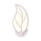 Applique murale motif feuille, acrylique LED, fer forgé blanc 1