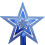 Blue Christmas tree topper decoration 20 cm 1