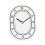 Oval akryl veggklokke stille design 3