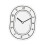 Oval akryl veggklokke stille design 4