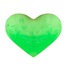 Heart Shaped Throw Pillow Fluffy Green 18x18 Inch