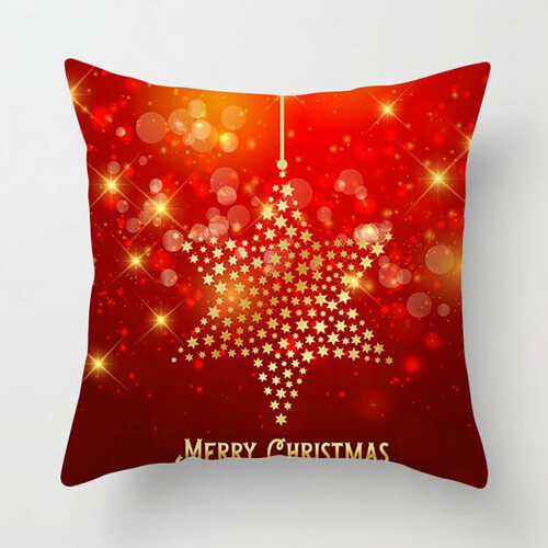 Weihnachtskissenbezug aus Polyester mit Glitzer (1 Stück)