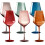 Set mit 6 farbigen Weingläsern, 532 ml, mit Stiel 1