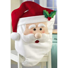 Christmas chair covers red non-woven 2 pcs