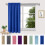 Scandinavian Solid Color Silk Curtains for Bedroom and 4