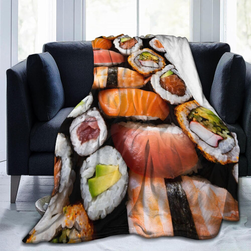 Couverture polaire à motif sushi 127 x 152 cm 2