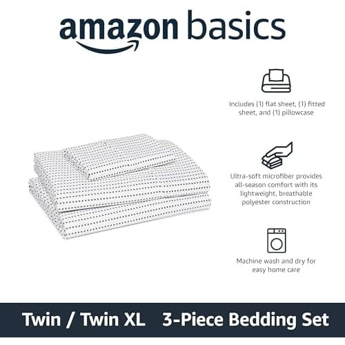 Ensemble de draps en microfibre pour lit simple XL imprimé prune 1