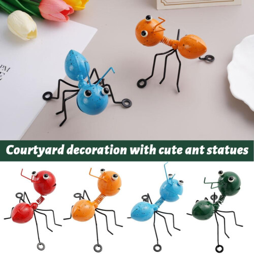Sculpture de jardin en fer représentant une fourmi (10 cm) 1