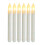 White Flickering LED Taper Candles Plastic 6-Pack 3