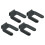 Gummi-Möbelrollenstopper, 6,5 cm, Schwarz, 4er-Pack 4