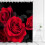 Κουρτίνα ντους Red Rose 72x84in με 12 γάντζους 3