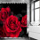 Κουρτίνα ντους Red Rose 72x84in με 12 γάντζους 4