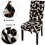 Ensemble de 4 housses de chaises en marbre noir et blanc 4