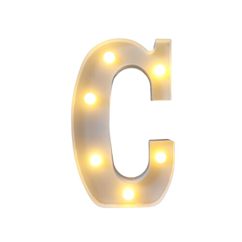 LED-Leuchtbuchstaben – Rosa Glitzer-Nachtlicht 1