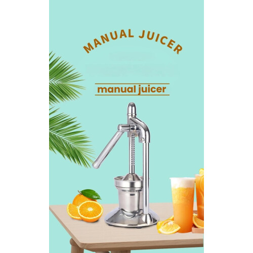 Exprimidor manual de hierro fundido – Resistente, ahorra espacio, 1