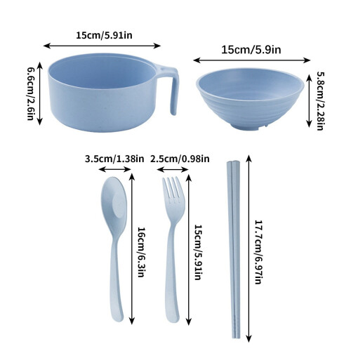Ramen-Schüssel-Set mit Deckel, Essstäbchen und Löffel 2