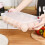 Egg Storage Container with Handle for Refrigerator, Holds 3