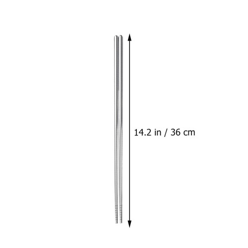 Palillos de acero inoxidable de 36 cm (2 pares) 1