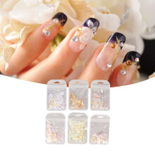 6 Stück Muschel-Glitzer-Nagelkunst-Set - 6 Farben