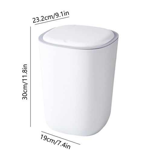 Silent Opening Lid Trash Can Plastic Bathroom Bedroom Office 1