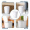 Silent Opening Lid Trash Can Plastic Bathroom Bedroom Office 4