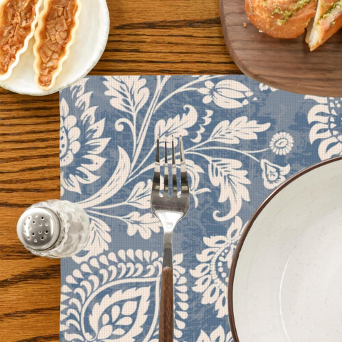 Boho Paisley placemats set van 4, wasbaar polyester 2