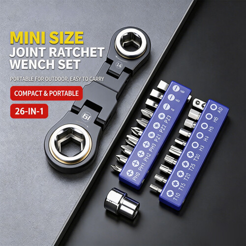 Multifunctional Ratchet Wrenches And Bit Set 26 In 1 For 1