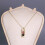 Collier avec pendentif ovale en cristal, élégant, en acier 5