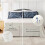 Twin Comforter Set Floral Navy Blue 5-Piece 4