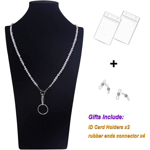 Pearl Beaded ID Lanyard for Women 2