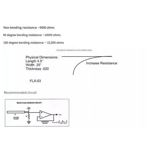 Flex Sensor 2.2Inch voor elektronische handschoen 1
