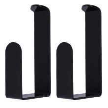 Selbstklebende Gardinenhalter Schwarz 16.5x8 cm