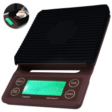 Balance à café Grusce, précision 0,1 g, capacité 5 kg, avec minuteur