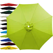 Parasol d'extérieur avec toile de 2 m, 2,7 m et 3 m, protection UV