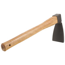 Houe portative en acier forgé, manche en bois de 38 cm (15 pouces).