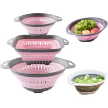 Passoire et tamis pliables en silicone PP (3 pièces)