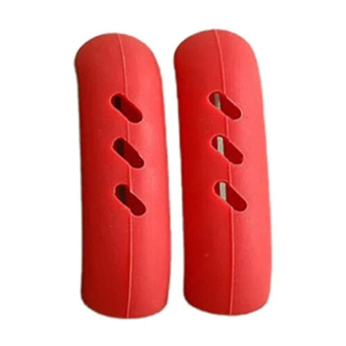 Impugnatura in silicone resistente al calore per pentole in ghisa.