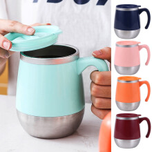 Mug isotherme de voyage rose Ă motif feuille tropicale 500 ml
