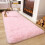Grey and White Plush Shag Runner Rug 3x5 ft 2
