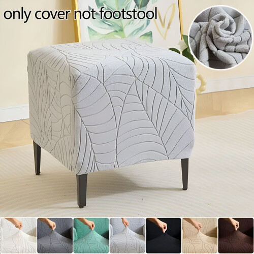 Housse de pouf rectangulaire antidérapante, 1 pièce 1