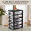 Schwarzer PP-Schreibtischschubladen-Organizer, 31,4 x 21,1 x 15,2 cm 2