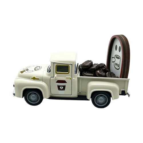 Legering mini-koffiewagenmodel met 15-delige- Romig wit