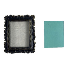 Decoratieve fotohouder van hars met bloemmotief, elegante-82