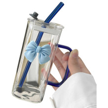 Gobelets en verre à haute teneur en Borosilicate avec-Bleu