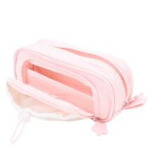 Kordelzug-Stifttasche - rosa-ähnlich, große Öffnung